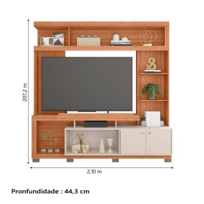 Imagem de Estante Home Theater Para TV Até 70" Atlanta Madeirado