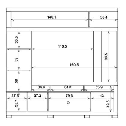 Imagem de Estante Home Theater Para TV Até 70" Atlanta Madeirado