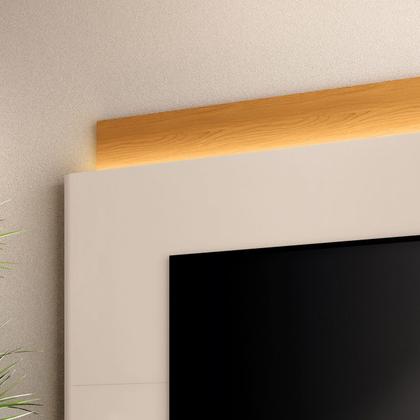 Imagem de Estante Home Theater Sala Estar Fita LED TV Até 85 Polegadas 3 Portas Pés Nobre