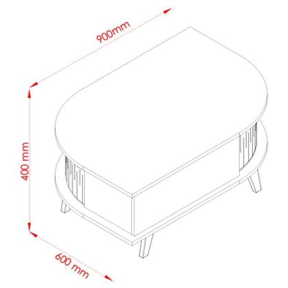 Imagem de Estante Home Theater Suspenso Atena com Aparador Estoril e Mesa de Centro Indianápolis Cumaru Opala  Madetec