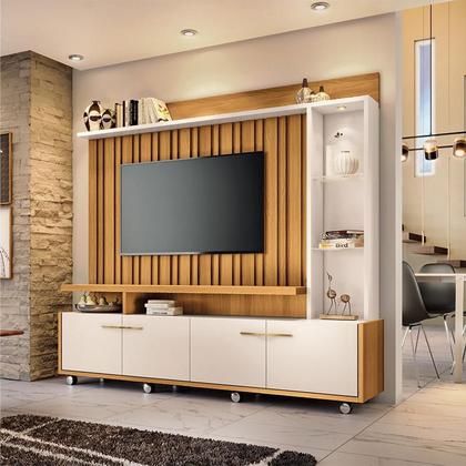 Imagem de Estante Home Theater Titan Cinamomo Off White - HB Móveis