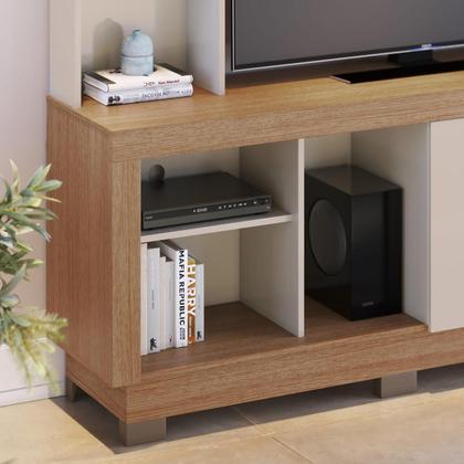 Estante home theater valença para tv até 50 polegadas - natura