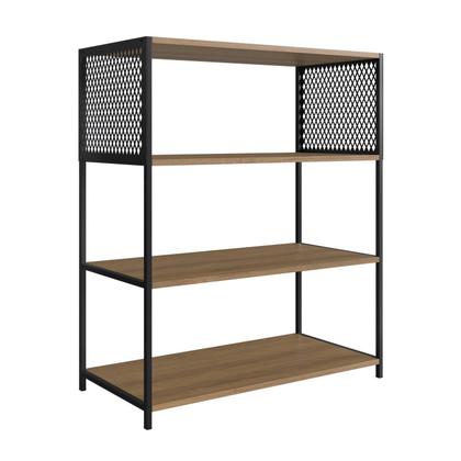 Imagem de Estante Industrial Baixa 77CMX94CM P1024 Marrom/Preto/Mel