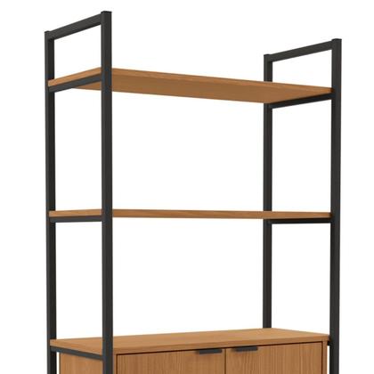 Imagem de Estante Industrial de Madeira Com 5 Prateleiras