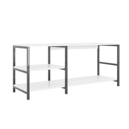 Imagem de Estante Industrial Rack Brooklin 115 TV 40 Polegadas Branco