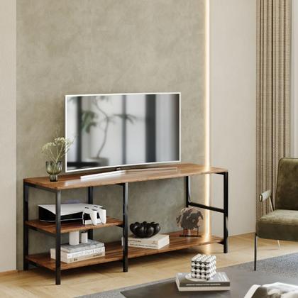 Imagem de Estante Industrial Rack Brooklin 115 TV 40 Polegadas Canela