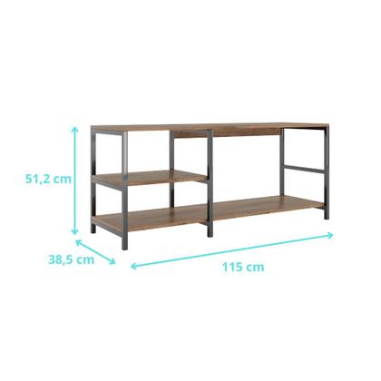 Imagem de Estante Industrial Rack Brooklin 115 TV 40 Polegadas Canela