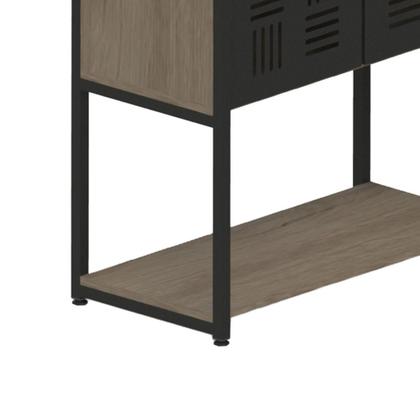 Imagem de Estante Industrial UrbnFlex 2 PT Preta e Mel 152 cm