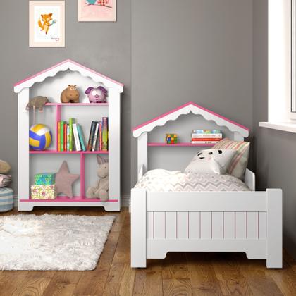 Imagem de Estante Infantil Magia Branco/Rosa