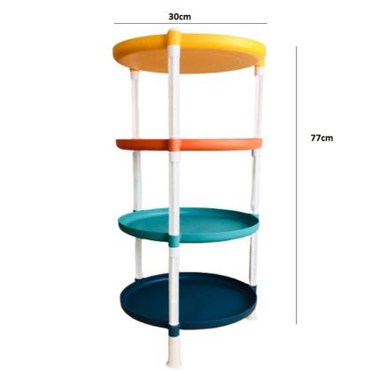 Imagem de Estante Infantil Modular Organizador Brinquedos Multiuso Fruteira 4 Prateleiras Casa Sala Quarto Banheiro Nicho