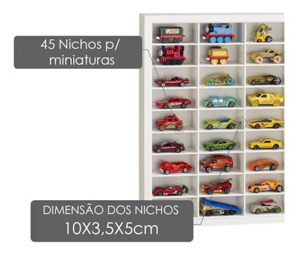 Imagem de Estante Infantil organizadora Para 45 Carrinhos Em Miniatura