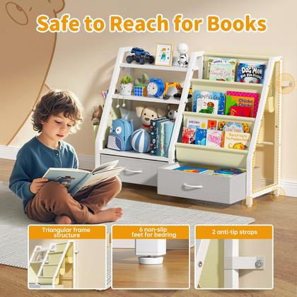 Imagem de Estante Infantil Twinkoo Kids 3 Níveis - Organizadora de Livros e Brinquedos
