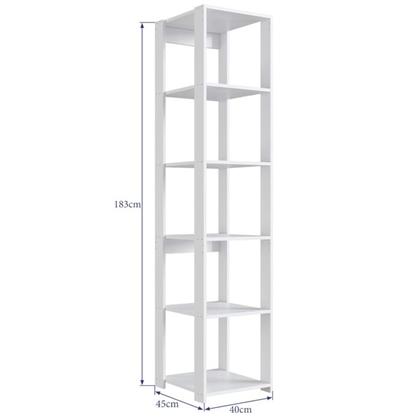 Imagem de Estante Livreiro 183cm 05 Prateleiras Branco PRODDY