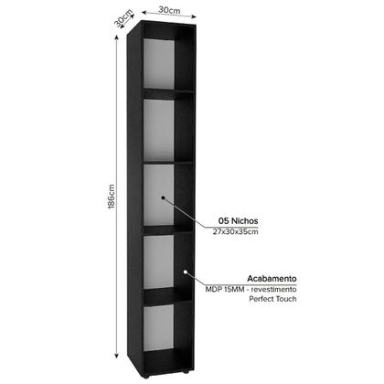 Imagem de Estante Livreiro 5 Nichos Liverpool