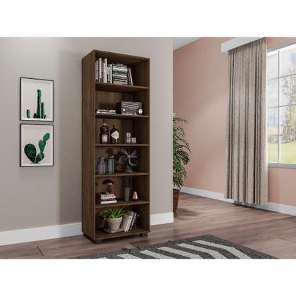 Imagem de Estante Livreiro 5 Prateleiras Madeira Para Sala Quarto