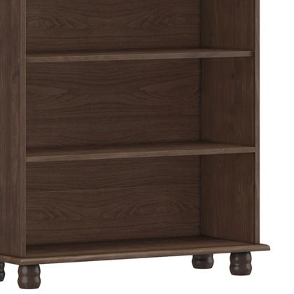 Imagem de Estante Livreiro 85cm Com Prateleiras Pé Madeira Rubia Café F07 - Mpozenato