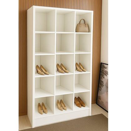 Imagem de Estante Livreiro Colméia 15 Nichos Organizador Moderno Loja Casa Escritório Expositores