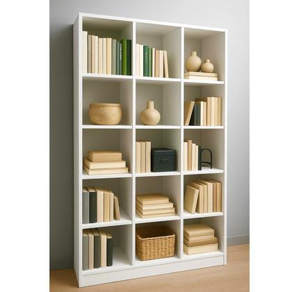 Imagem de Estante Livreiro Colméia 15 Nichos Organizador Moderno Loja Casa Escritório Expositores