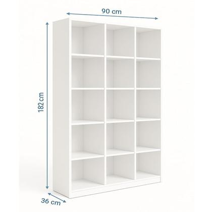 Imagem de Estante Livreiro Colméia 15 Nichos Organizador Moderno Loja Casa Escritório Expositores