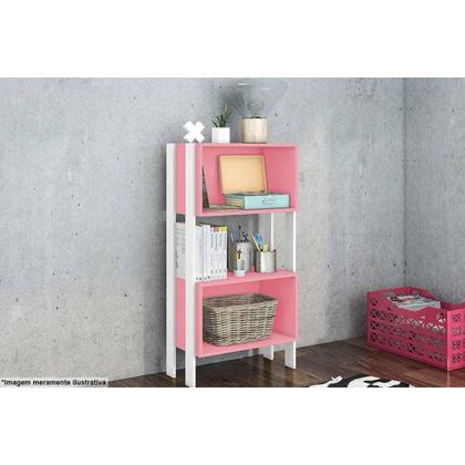 Imagem de Estante Livreiro de Escritório RT3092 c/ 2 Nichos Rustico/Branco - Movelbento