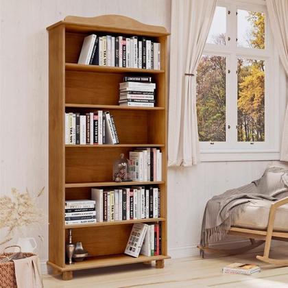 Imagem de Estante Livreiro Madeira Maciça 85 Cm 8964 Freijo Milani Store Freijo