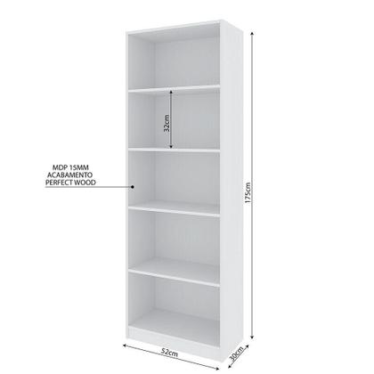 Imagem de Estante Livreiro Multiuso Eliana Com 5 Nichos branco