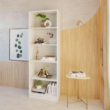 Imagem de Estante Livreiro Multiuso Eliana Com 5 Nichos branco