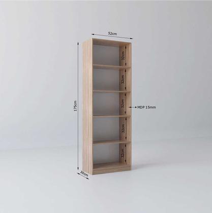 Imagem de Estante livreiro multiuso eliana com 5 nichos