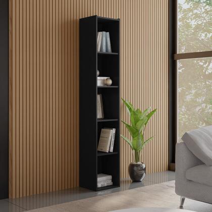 Imagem de Estante Livreiro Organizador Multiuso Janaína 5 Nichos Preto - Desk Design