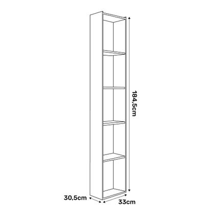 Imagem de Estante Livreiro Organizador Multiuso Janaína 5 Nichos Preto - Desk Design