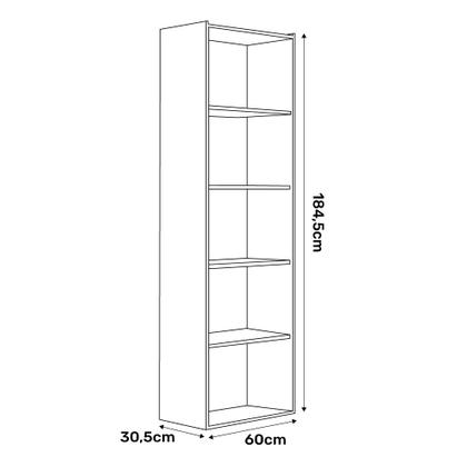 Imagem de Estante Livreiro Organizador Multiuso Luiza 5 Nichos Branco - Abmaza