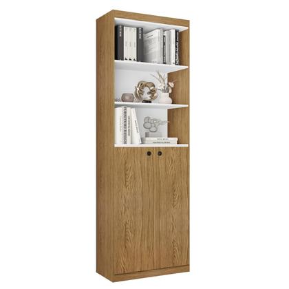 Imagem de Estante Livreiro quarto escritório sala Com 5 Prateleiras e 2 Portas Gold Luxo ENVIA SOMENTE 01 UN