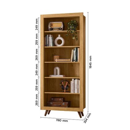 Imagem de Estante Livreiro Retrô 6 Prateleiras - Dritex