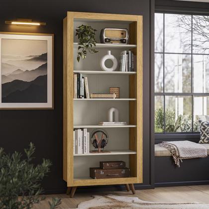 Imagem de Estante Livreiro Retrô 6 Prateleiras - Qmovi