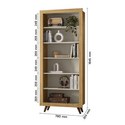 Imagem de Estante Livreiro Retrô 6 Prateleiras - Qmovi