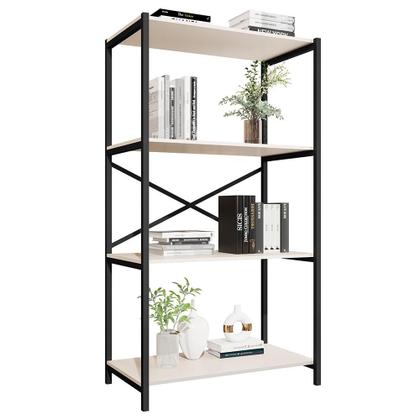 Imagem de Estante Livreiro Steel 90cm Estilo Industrial com Pés em Aço