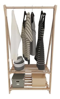 Imagem de Estante Livros Organizador De Chão Simples 170x80cm C/ Arara Sapateira