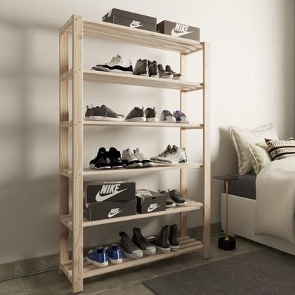 Imagem de Estante Madeira Pinus Sala Cozinha Lavanderia Escritório  Organizador