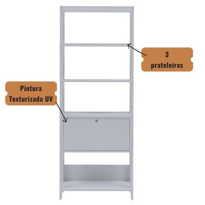 Imagem de Estante Match Organizadora Para Livros com 1 Nicho e 3 Prateleiras