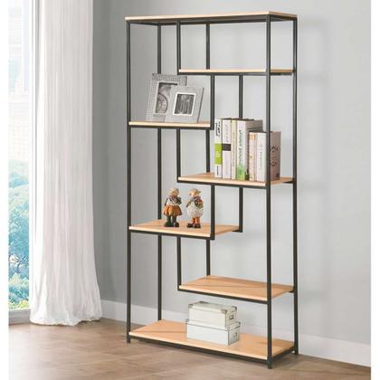 Estante Merin Marrom e Preta 180 cm - Mobly Imagem de Estante Merin Marrom e Preta 180 cm