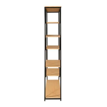 Estante Merin Marrom e Preta 180 cm - Mobly Imagem de Estante Merin Marrom e Preta 180 cm