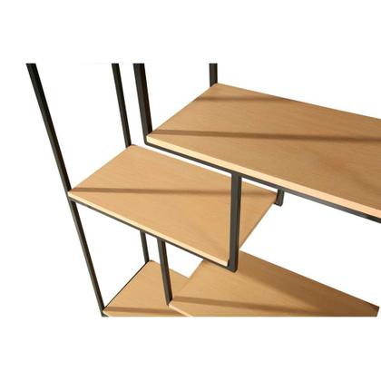 Estante Merin Marrom e Preta 180 cm - Mobly Imagem de Estante Merin Marrom e Preta 180 cm