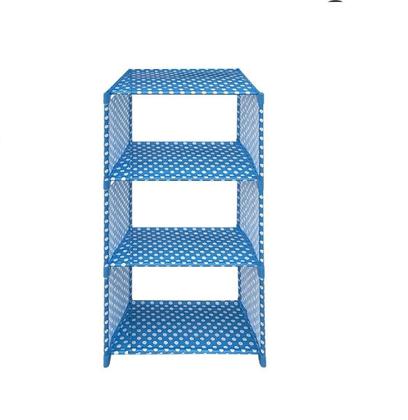 Imagem de Estante Modular Porta Livros 4 Prateleiras Organizador Brinquedos Quarto Lavanderia Objetos Cozinha