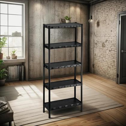 Imagem de Estante Modular Preta Com 05 Prateleiras Preta 872