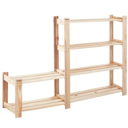 Imagem de Estante Modulare em madeira pinus com 4 prateleiras 62,2 x 30,2 x 107,2 cm
