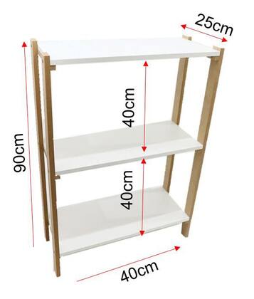 Imagem de ESTANTE MULTI USO COM 3 PRATELEIRAS PRETA 40x90cm