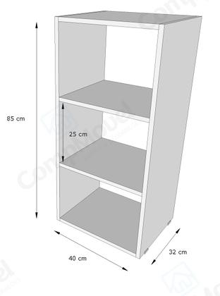 Imagem de Estante Multi Uso Com Três Prateleiras Livreiro - Compmovel