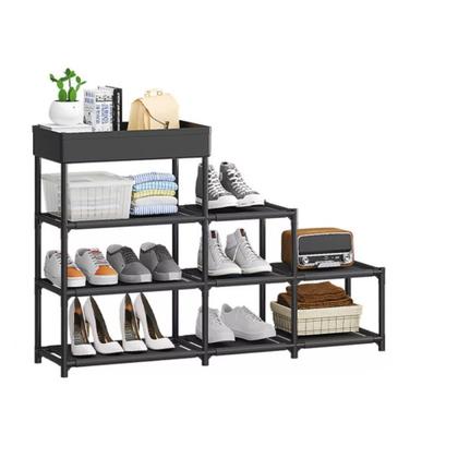 Imagem de Estante Multiuso 4 Andares Rack Organizador Modular Sapateira Roupas Livros Cozinha Hall Quarto Leve Sortida