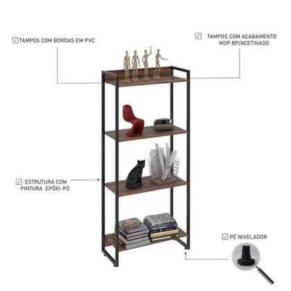 Imagem de Estante Multiuso 4 Prateleiras 60cmx146cm Dynamica