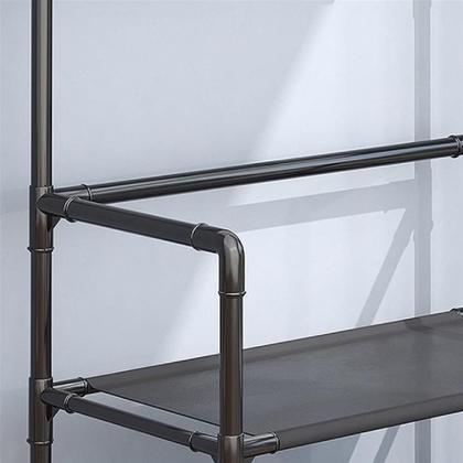 Imagem de Estante Multiuso 4 Prateleiras Cabideiro Modular Quarto